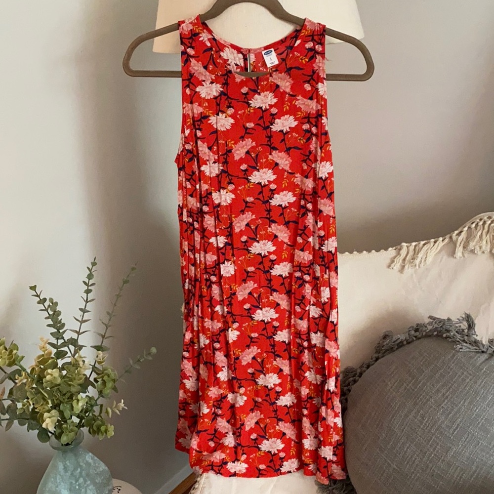 Red Floral Old Navy Dress
